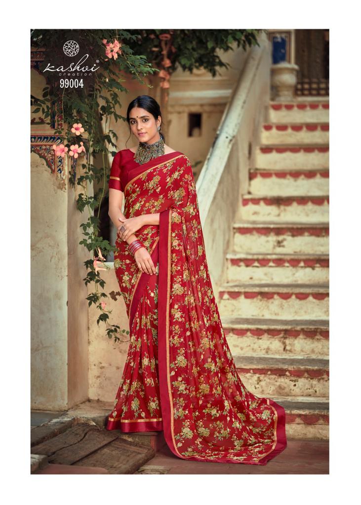 Kashvi Phulwari Casual Wear Georgette Printed Designer Saree Collection